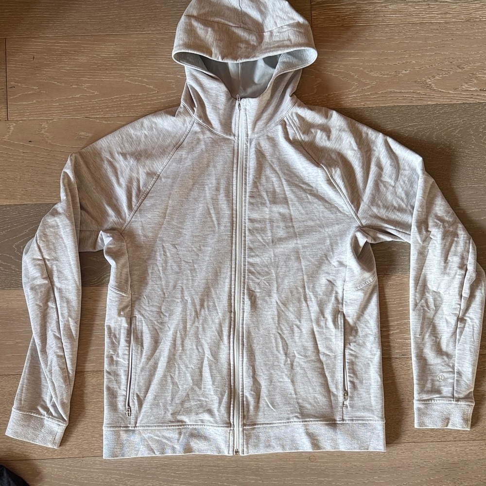 Lululemon city sweat Light Gray Zip-Up Hoodie size large